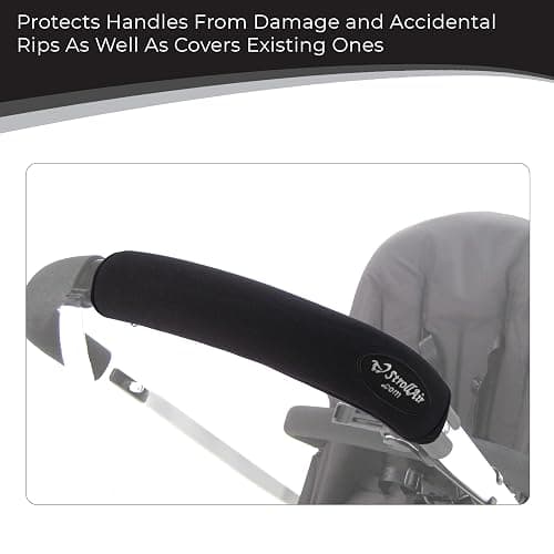 StrollAir - Universal Handle Sleeve Cover for Stroller Grip Bar - Comfortable, Ergonomic, Luxurious, Durable, Easily Washable (12 Inches) - 12 Inches thumbnail 4