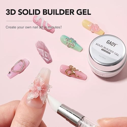 GAOY Clear 3D Sculpting Gel for Nail Art, 15g Solid Nail Gel Non-Sticky Hard Builder Gel for Carving, Molding and Building thumbnail 2