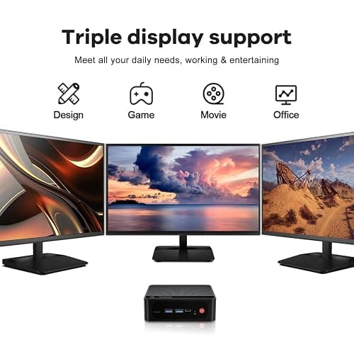 Beelink SER5 PRO Mini PC,AMD Ryzen 5 5500U (6C/12T,up to 4.0 GHz),Mini Computer with 16GB DDR4/480GB NVMe SSD,Support Triple Screen Display, WiFi6, BT5.4,Type-C, 2.5G LAN thumbnail 7