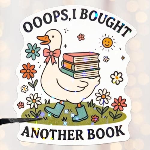 300 PCS Book Stickers for Kindle, Bookish Sticker Pack Reading Glitter Waterproof Vinyl Decals for Laptop, Ebook Readers, Water Bottles, Phone, Journal, Scrapbook, No Repeats (Holographic) thumbnail 8