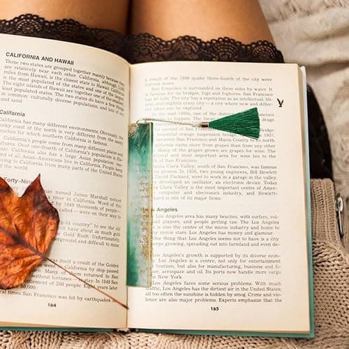 Kaluofan 2PCS Book Marks for Women, Durable Handmade Resin Bookmarks for Mothers, Teachers, Students and Book Lovers on Mother's Day, Teachers' Day, Christmas thumbnail 2
