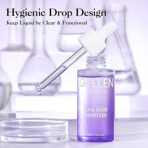 Gellen Nail Glue Remover for Press on Nails, 40ML UV Glue Remover, Non-Acetone Gentle Off for False Tips, Odorless Easy Debonder, Not for Gel Polish thumbnail 5