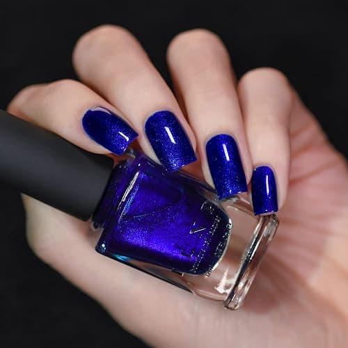 ILNP Midnight Kiss - Rich Cobalt Blue Shimmer Nail Polish thumbnail 3