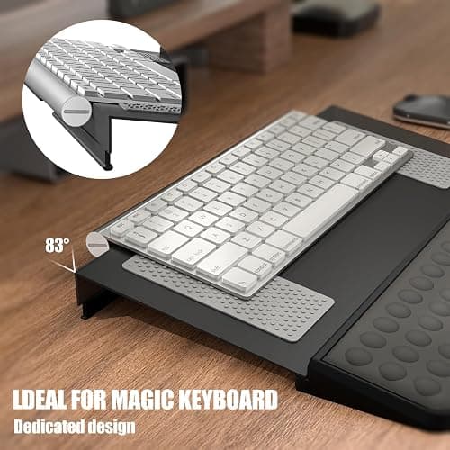 Computer Tilt Keyboard Stand - Acrylic Ergonomic Keyboard Holder for Easy Typing Working, Keyboard Riser with Comfortable Wrist Rest for Keyboard, Office, Home - Fits All Keyboard Sizes thumbnail 6