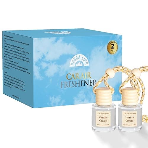 HoogaLife Car Air Freshener Diffuser 2 Pack Hanging Air Freshener Diffuser - Vanilla Cream Fragrance Oil Air D iffuser for Car, 45+ days Long Lasting Fragrance Made in USA C ar Air Fresheners (V54) thumbnail 8