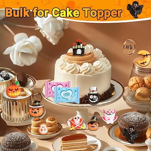 50pcs Halloween Party Favors Blind Bag Mini Resin Figures: Surprise Collectible Miniatures for DIY Crafts, Trick-or-Treat Toys, Dollhouse, Fairy Garden, Halloween Decorations thumbnail 4