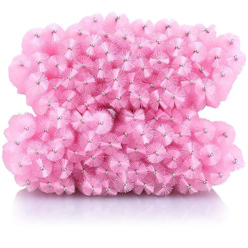 G2PLUS 100 PCS Disposable Eyelash Brushes Spoolies: Pink Crystal Mascara Wands Applicator for Eyelash Extensions thumbnail 3