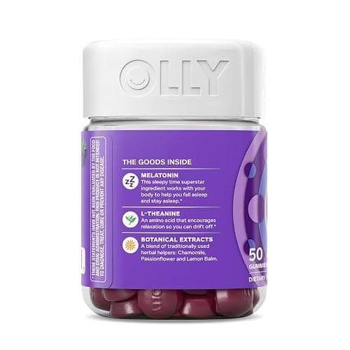 OLLY Restful Sleep Gummy Supplement with Melatonin & L-Theanine Chamomile, Blackberry Zen, 50 Gummies (25 Day Supply) Supports a Healthy Sleep Cycle* (Packaging May Vary) thumbnail 7