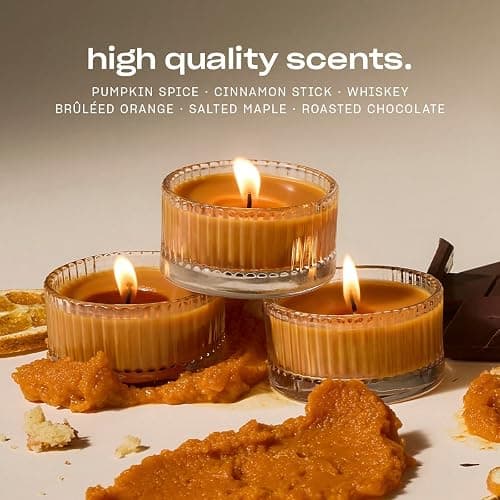 Half Baked Pumpkin Smash Scented Votive Candles by Snif, Fall Scent | Festive Fall Candle | 100% Cotton Fiber Wicks | Soy Wax Blend | Non-Toxic, Vegan thumbnail 3