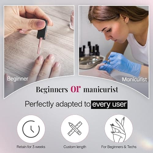 Krofaue French Nail Tips - 120PCS Acrylic White Fake Nails Art Tips 12 Sizes Half Cover False Nails Wrap Edge Square Nails with Case for DIY Nail Extensions thumbnail 7