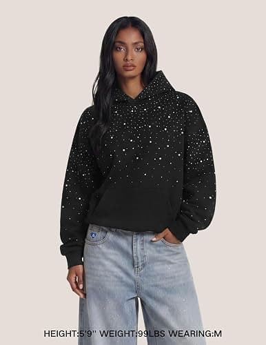 Aelfric Eden Rhinestone Hoodies Men Women Diamond Hooded Sweatshirt Fashion Luxury Casual Streetwear Unisex Hoodie Pullover thumbnail 3