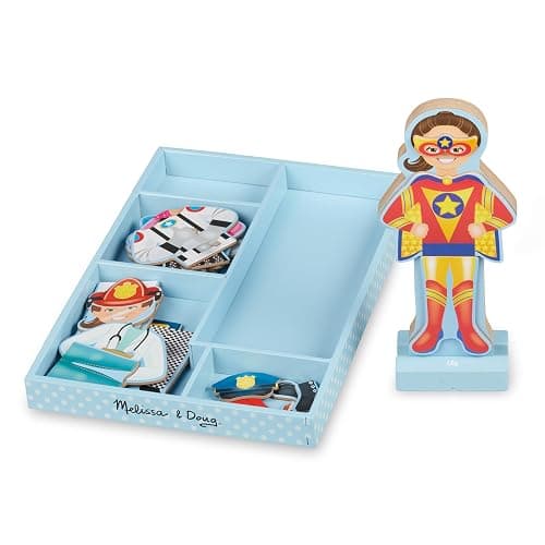 Melissa & Doug Julia Magnetic Dress-Up Wooden Doll Pretend Play Set (25+ pcs) - Image 1