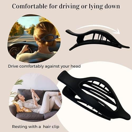 8 Pack Flat Hair Clips for Women,Matte No Crease Flat Claw Clips, Large Strong Hold Barrettes for Thick & Thin Hair, French Duckbill Styling Accessories thumbnail 4