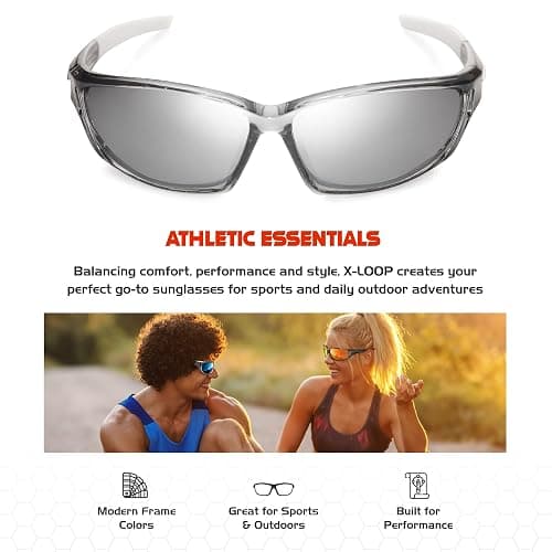 X LOOP Polarized Wrap-Around Sunglasses for Men Women Running Fishing Driving Sports Glasses thumbnail 2