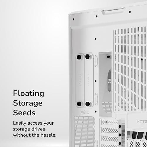 Hyte Y70 Modern Aesthetic Gaming PC Case - Panoramic Glass | High-Airflow Design | Cable Management | Dual Chamber ATX Mid-Tower Chassis | 10 Fan Capacity | Luxury PCIe 4.0 Riser Cable - Snow White thumbnail 7