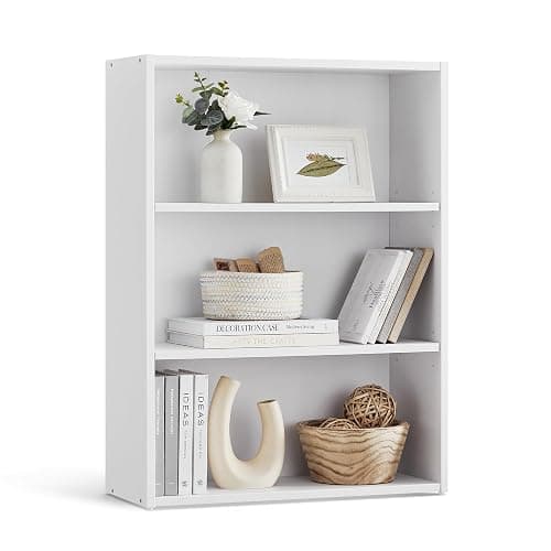 VASAGLE CUSTOS Collection - Bookshelf, 3-Tier Bookcase, Book Shelf, Open Storage Shelf, 9.4 x 23.6 x 32 Inches, for Living Room, Home Office, Dinning Room, Cloud White ULBC163T14 - Image 1