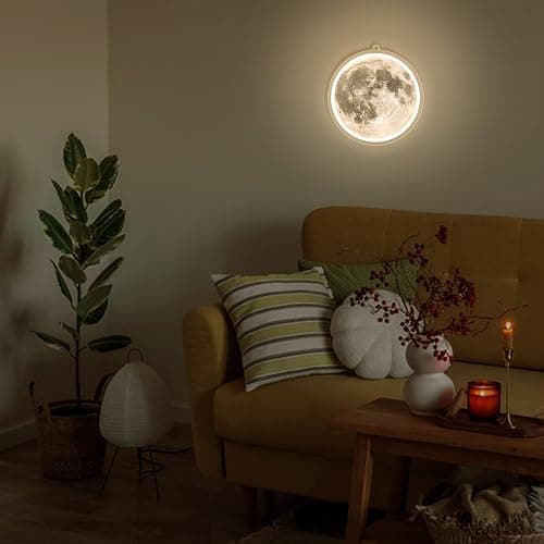 Anywin Moon Neon Light Sign, Moon Wall Lights, Neon Sign for Wall Decor, Led Mood Lighting with Dimmer for Living Room, Bedroom, Home Bar, Gaming Room,Dorm thumbnail 2