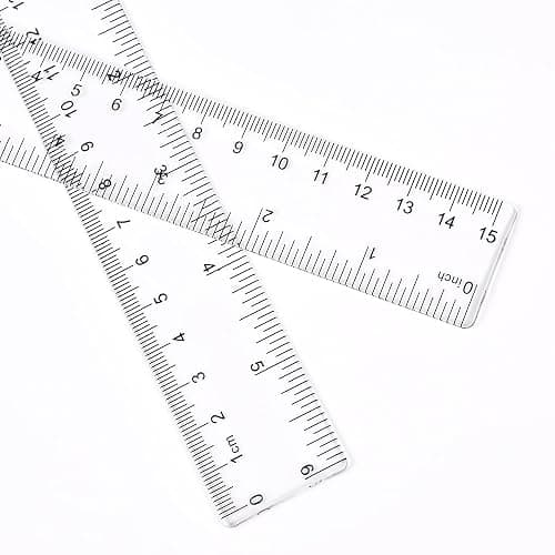 Unjoo Clear Plastic Ruler 6 Inch Straight Rulers, for School, Office, 2pcs | Shatterproof Rulers, with Inches and Centimeters, Easy-to-Read Markings, Plastic Drafting Measuring Ruler thumbnail 4