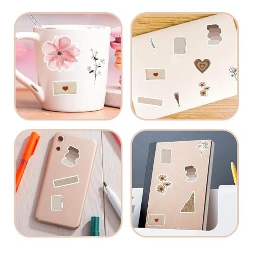 120Pcs Vintage Stickers, Waterproof Scrapbook Aesthetic Sticker, Daily Planner, Water Bottles, Handbook Junk Diary Stickers Teens Adults, Scrapbooking Supplies for DIY Paper Crafts thumbnail 4