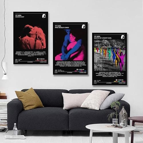 ZGHQHCDRH TV Girl Poster- French Exit, Who Really Cares, Death Of A Party Girl, Set of 3 Album Posters Music Canvas Wall Art For Room Aesthetic 08x12inch(20x30cm) thumbnail 4