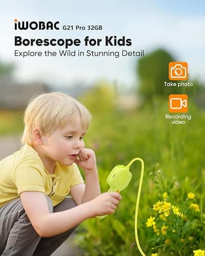 IWOBAC 2.6FT Borescope Snake Camera Toy with Light & 32GB SD Card for Kids Science Educational STEM Toys for Outdoor Camping Nature Exploration Birthday Gift for 4 5 6 7 8 9 10 12 Years Old Boy Girls thumbnail 2