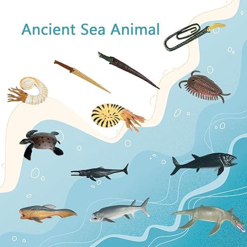 EOIVSH Prehistoric Cambrian Sea Animal Toys, 12PCS Ancient Marine Animal Figures, Miniature Toys Cake Topper Ocean Animal Figurines for Kids Toddlers thumbnail 7