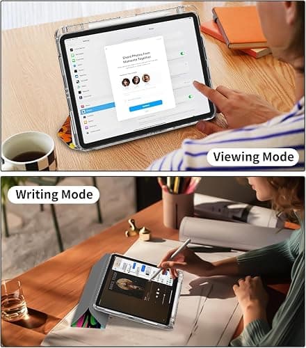 Piznernico Case for iPad mini 7 2024 (A17 Pro)/ iPad mini 6 (2021), iPad 8.3-inch 7th/6th Generation Case, Trifold Stand Protective Slim Clear Back Cover with Pencil Holder, Brown Leopard thumbnail 6