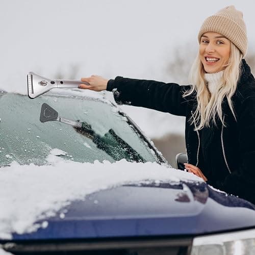 ZONETECH Heated Car Window Ice/Snow Scraper Extendable Auto Windshield Heated Scraper with LED Light,12V Electric Scraper Heating, Car Ice Scraper & Snow Removal Tool Christmas Gift Stocking Stuffer thumbnail 3