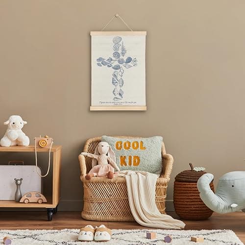 SereneHanctuary Christian Beach Coastal Wall Art, Shell Bible Verses Wall Decor, Christian Poster Hanger Frame for Nursery Room Bedroom Classroom,12X16Inches thumbnail 2