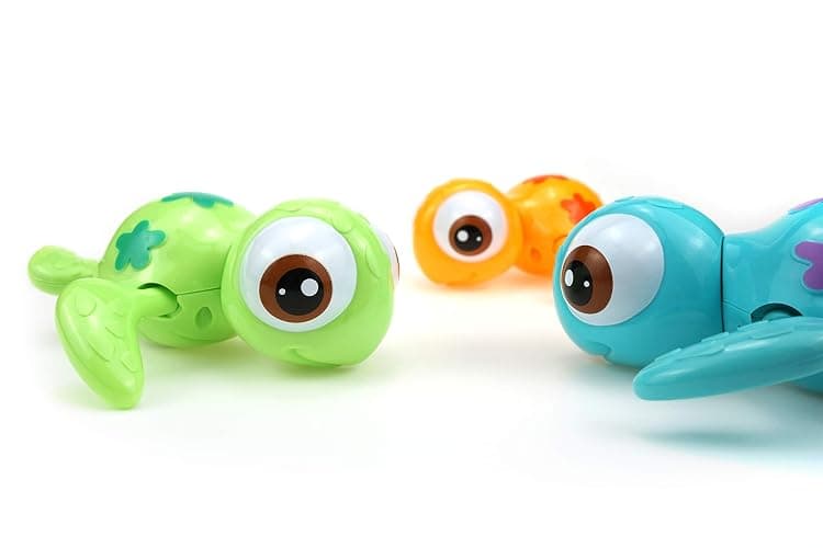 DUCKBOXX XX Wind-up Swimming Sea Turtles Bath Toy, No Battery Mold-Free Anti-Rust Interactive Montessori Toy for Kids 18M+ (3pcs) thumbnail 6