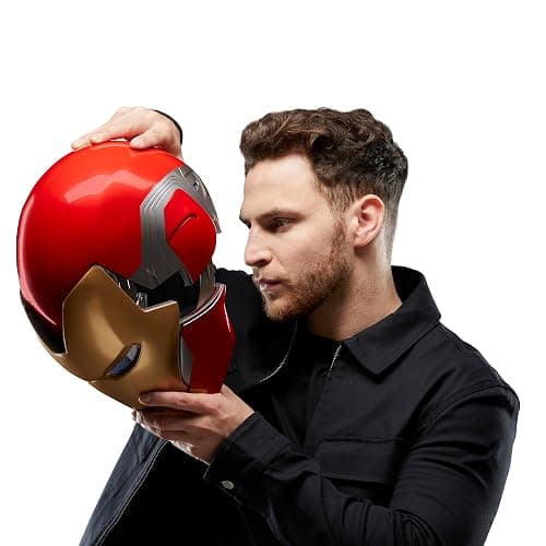 Marvel Legends Series Iron Man Premium Electronic Helmet with Light FX, Avengers: Endgame Adult Collectible Roleplay Gear thumbnail 2