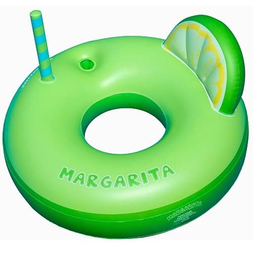 Swimline Margarita Pool Ring with Cupholder & Backrest – Inflatable Lounge Float with Fun Design for Adults & Teens – Durable Vinyl Ring for Pool, Lake, or Beach – Easy to Inflate and Store - Image 1