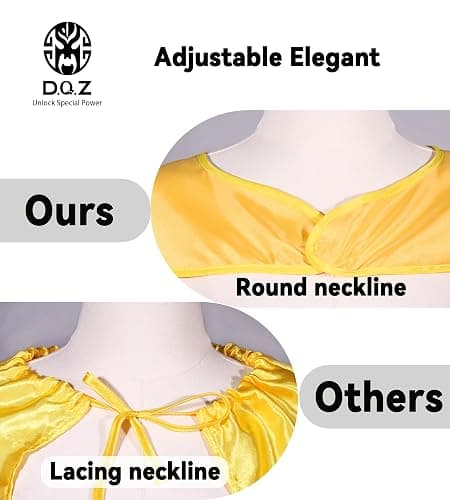 D.Q.Z Adults Superhero Cape and Mask, Men Women Super Hero Costumes, Halloween Vampire Capes - Gold thumbnail 3