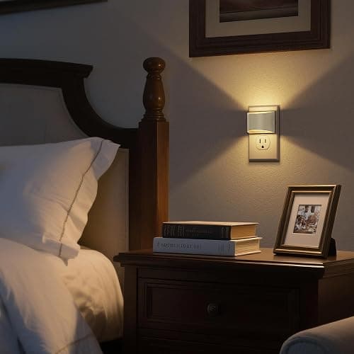 DORESshop LED Night Light[2 Pack], Night Lights Plug into Wall, 3 Level Brightness Adjustable Plug in Night Light, Dusk to Dawn Sensor Nightlights for Adults,Bedroom,Bathroom,Hallway, 3000K Warm White thumbnail 3