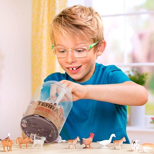 Terra by Battat – 60pcs Farm Animals Toy Tube – Mini Plastic Barnyard Animal Figurines for Kids – Includes Cow, Pig, Goat, Sheep & More – Educational Playset for Toddlers Ages 3+ thumbnail 5