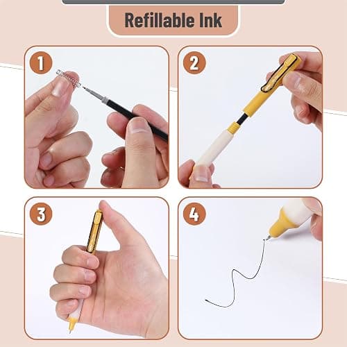 Mr. Pen- Retractable Pens, 12 Pack, Black Ink, Pastel Barrels, Fast Dry, Fine Point 0.5mm, Cute Pens for Journaling thumbnail 6