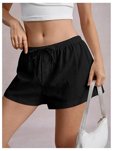 SOLY HUX Womens Drawstring Waist Wide Leg Lounge Shorts Casual Summer Fashion Apparel thumbnail 3