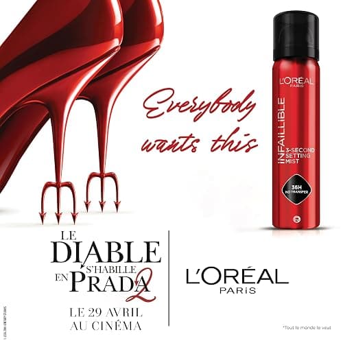 L'Oréal Paris - Spray Fixateur de Maquillage - Waterproof - Sans Transfert - Formule Légère - Non Collant - Résistant à l'Eau et à la Transpiration - Tenue Jusqu'à 36h - Infaillible - 75 ml thumbnail 2