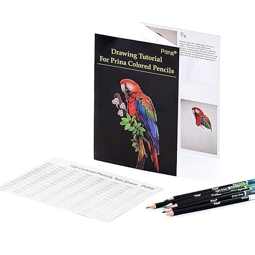 PRINA Art Supplies 120 Colors Colored Pencils Set for Adults Coloring Books with Sketchbook, Professional Vibrant Artists Coloring Pencils for Drawing Sketching Blending Shading, Soft Core Oil Based thumbnail 7