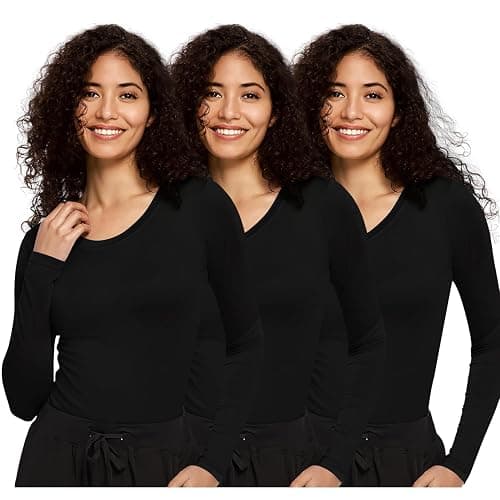 COZYFIT 3 Pack Underscrub Long Sleeve Women - Undershirts for Women Soft Fabric - Image 1