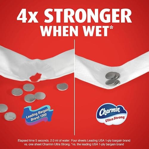 Charmin Ultra Strong Toilet Paper, 18 Mega XL Rolls = 108 Regular Rolls thumbnail 5