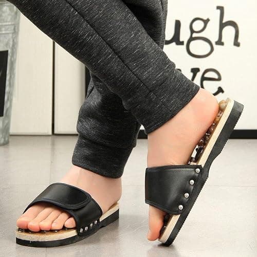 Tsffae Fußmassage-Hausschuhe, 1 Stück, Naturstein-Hausschuhe, Reflexzonenmassage, Naturheilkunde, Akupunktur, Plantarfasziitis-massageschuhe Zur Linderung Von Fußschmerzen Für Männer Und Frauen thumbnail 5