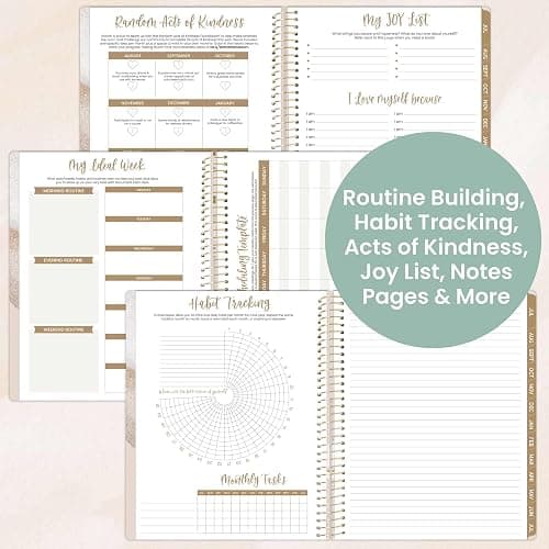 bloom daily planners 2025-2026 (8.5" x 11") Academic Year Day Planner (July 2025 - July 2026) - Aesthetic Weekly & Monthly Dated Agenda Organizer with Stickers - Brushed Beige thumbnail 5