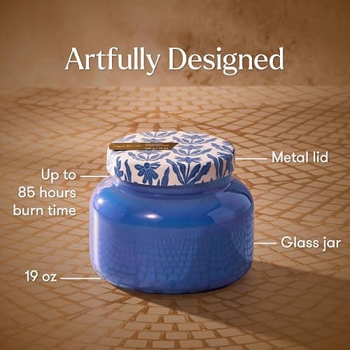 Capri Blue Scented Candles - Spring Capsule Collection, Riviera Sunset - Long Lasting Soy Wax Blend - Luxury Candles for Home Scented with Tropical Fruit & Sugared Citrus - Glass Jar (Volcano, 19 oz) thumbnail 4