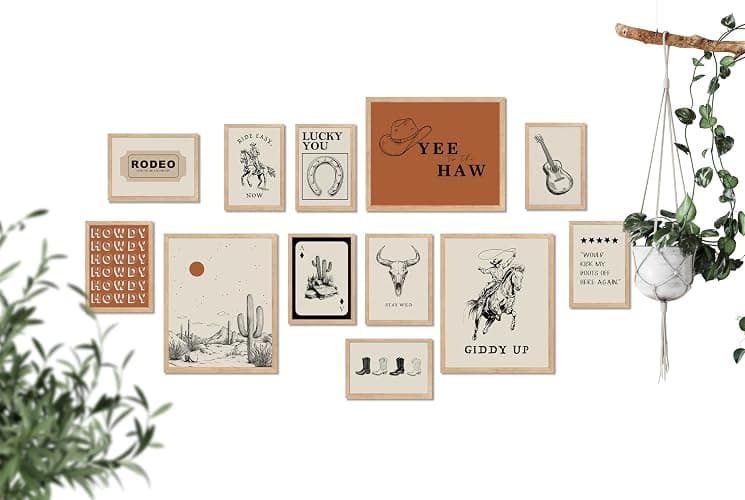 TwoDays Western Wall Decor, Retro Southwest Wall Art, Wild West Cowboy Rodeo Posters, Vintage Country Howdy Prints for Home Living Room Bedroom (Multi Sizes, 8" X 10" Largest, Set of 12, UNFRAMED) - Retro Western - Unframed - 10L" x 8W" thumbnail 7