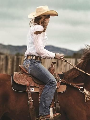BlueMoment Bootcut Jeans for Curvy Women Western Cowgirls Stretchy Butts Lifting Jeans Retro Mid Low Rise Ladies Denim Jean thumbnail 2