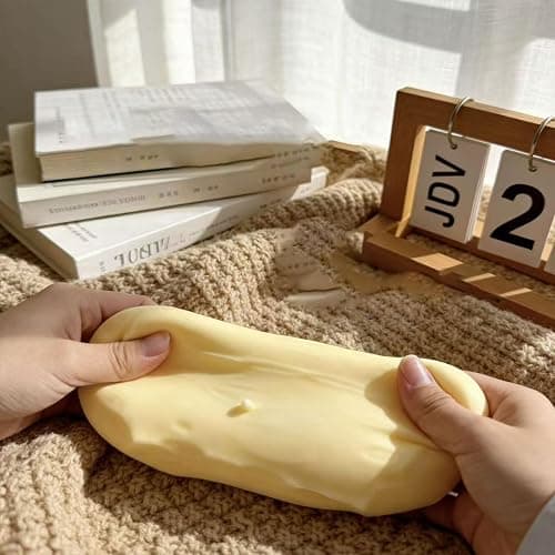 Cheese Squishy Toys, Slow Rising Stress Relief Gifts for Adults, 2.96Inch | Soft Cheese Squishy Help Calm Anxiety. Easy to Clean, Portable, Safe TPR Material. Ideal for Office Home Travel, Light Yellow thumbnail 7