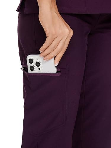 COZYFIT Scrubs for Women Set - Stretch V-Neck Scrub Top & Jogger Pant with 8 Pockets thumbnail 6