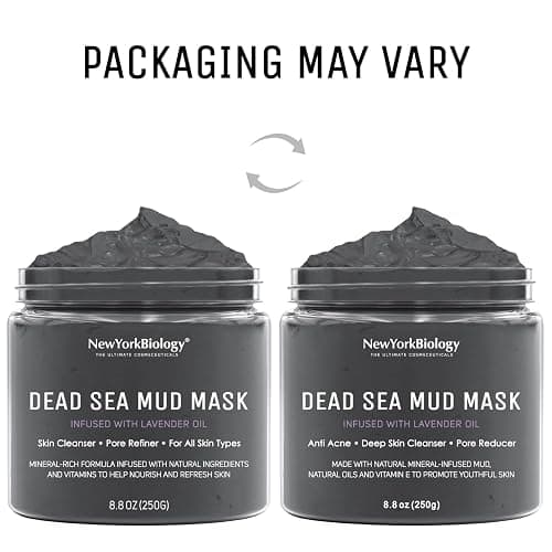 New York Biology Dead Sea Mud Mask for Face and Body | with Lavender | Spa Quality Pore Refiner for Oily Skin | Natural Skincare for Women & Men | Tighten Skin for A Healthier Complexion | 8.8 oz thumbnail 5
