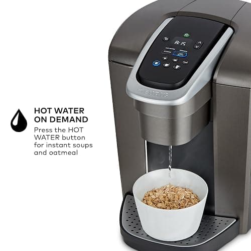 Keurig K-Elite Single Serve K-Cup Pod Coffee Maker, with Strength and Temperature Control, Iced Coffee Capability, 8 to 12oz Brew Size, Programmable, Brushed Slate thumbnail 7